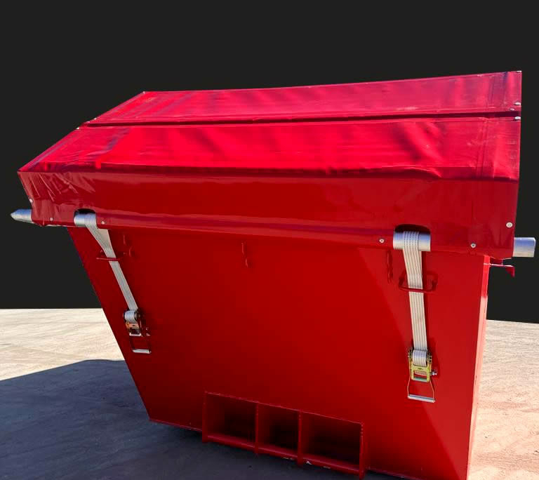 Absetzcontainer mit Rollplane