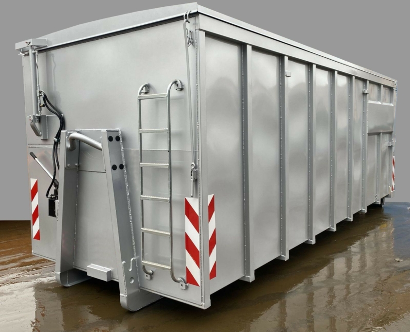 Standard Abrollcontainer mit hydraulischem Stahldeckel 