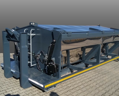 Thermomulde für Asphalt , Abrollcontainer asphalttransport