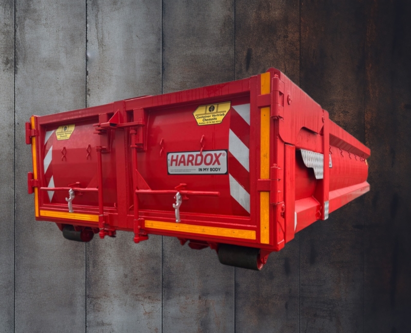 Galabau-Container, Hardox-Container, Abroll-Container, hydraulische Klappe, Universal-Container