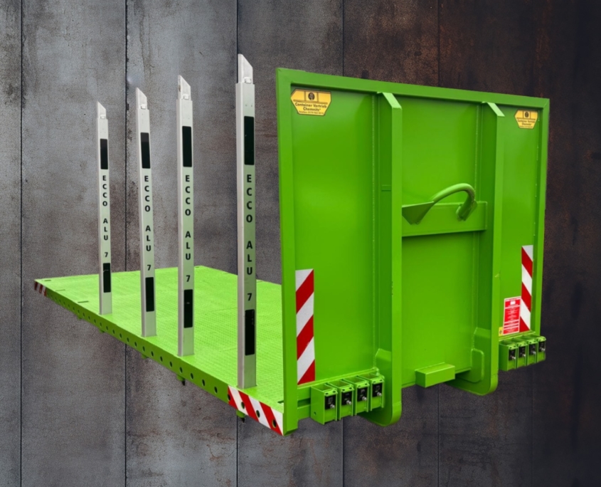 Plattform Holz, Ecco Alu, Exte, Holztransport, Plattform für Rundholztransporte , Steckrungen