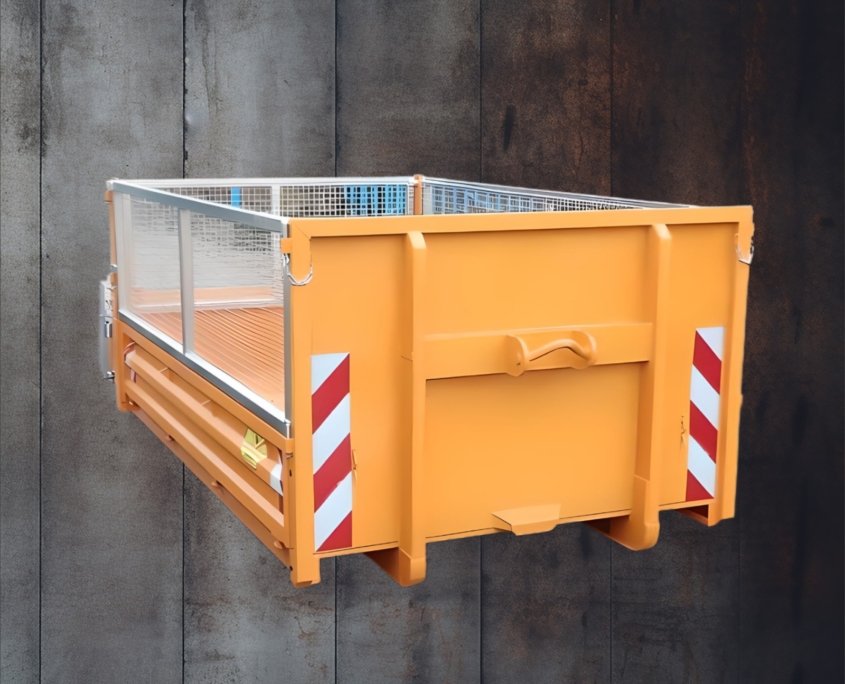 City-Abroll-Container, City-Pritsche, City-Bordwand-Container mit Laubgitteraufsatz, City-Mulde