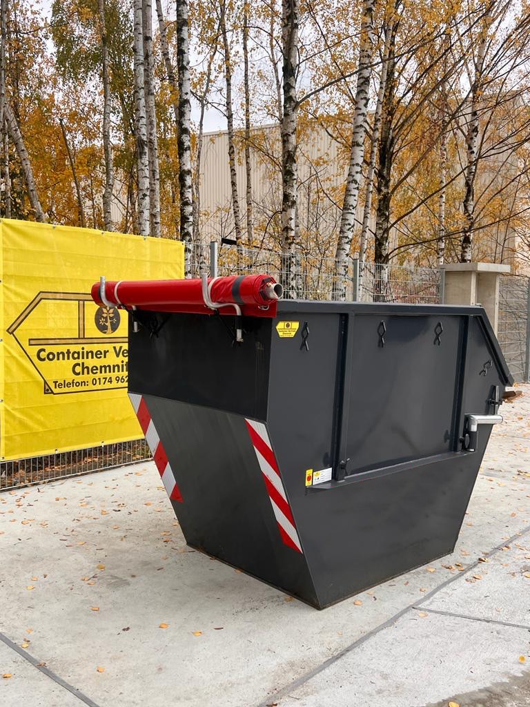 Absetzmulde Absetzcontainer Ladeklappe Stahldeckel Duraflex 
Mini Container Rollplane 