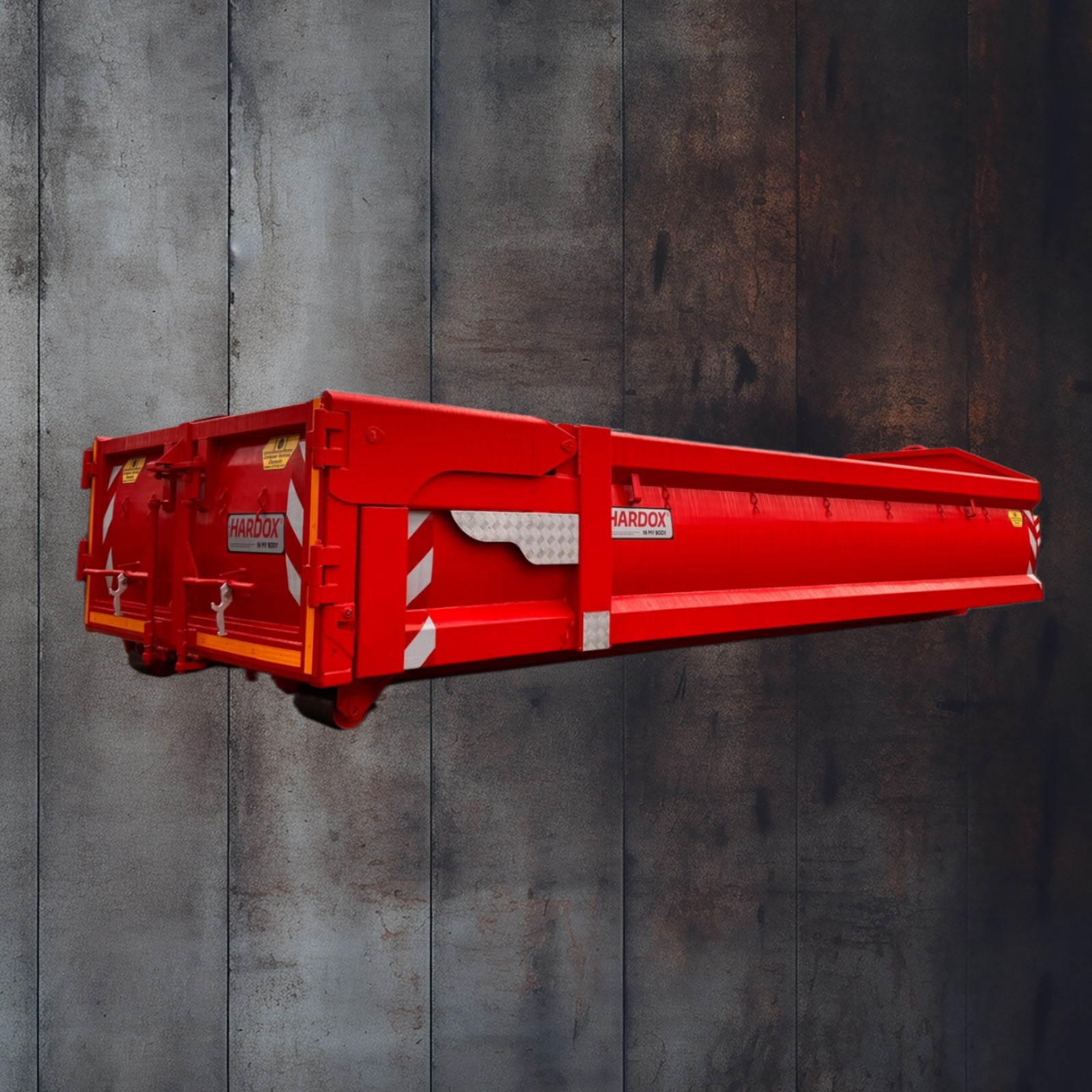 Abrollcontainer Hardox Hydraulische Heckklappe RSM Galabaucontainer 