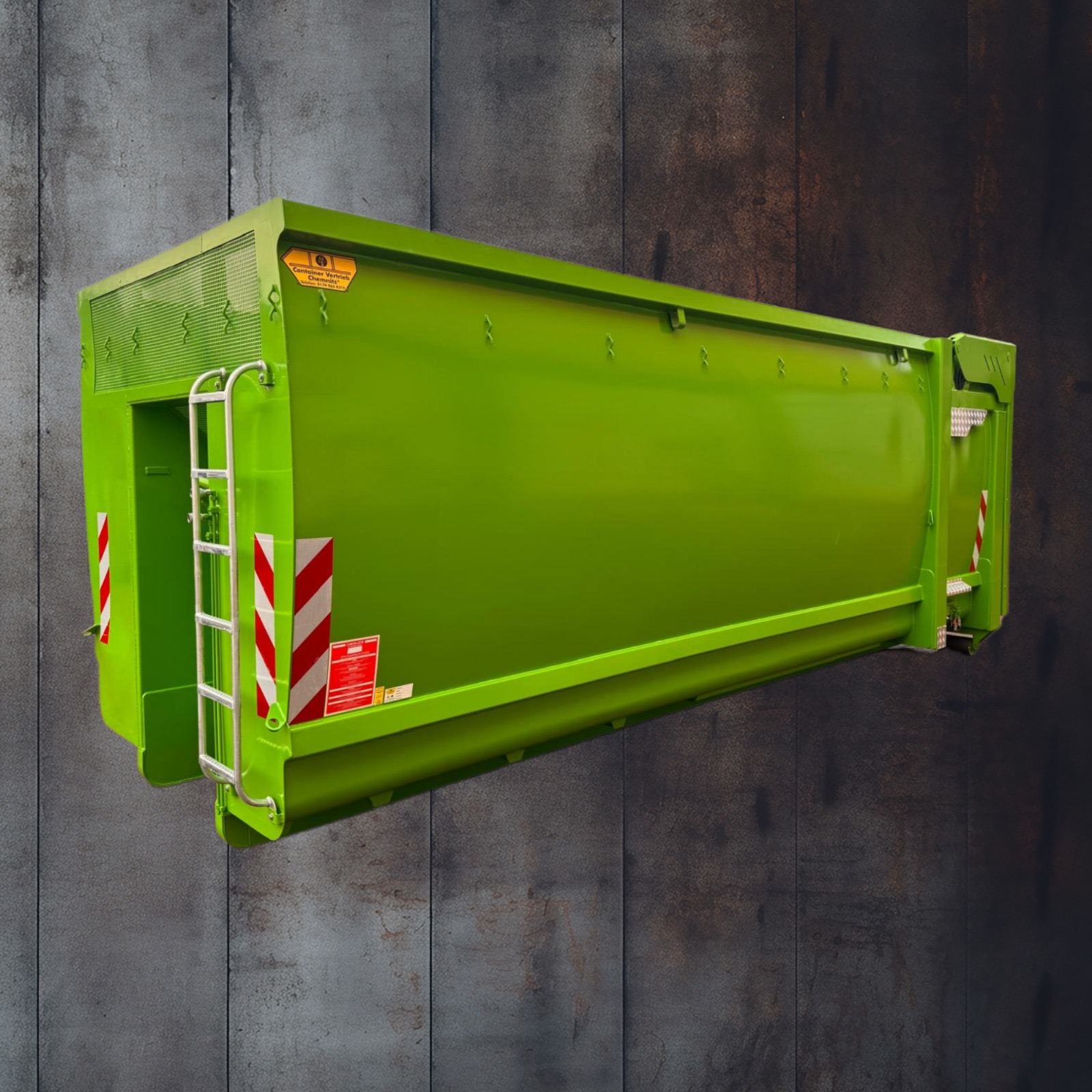 Abrollcontainer hydraulische Heckklappe spantenlos spantenfrei Pronar metaltech Silagecontainer Agrarcontainer 