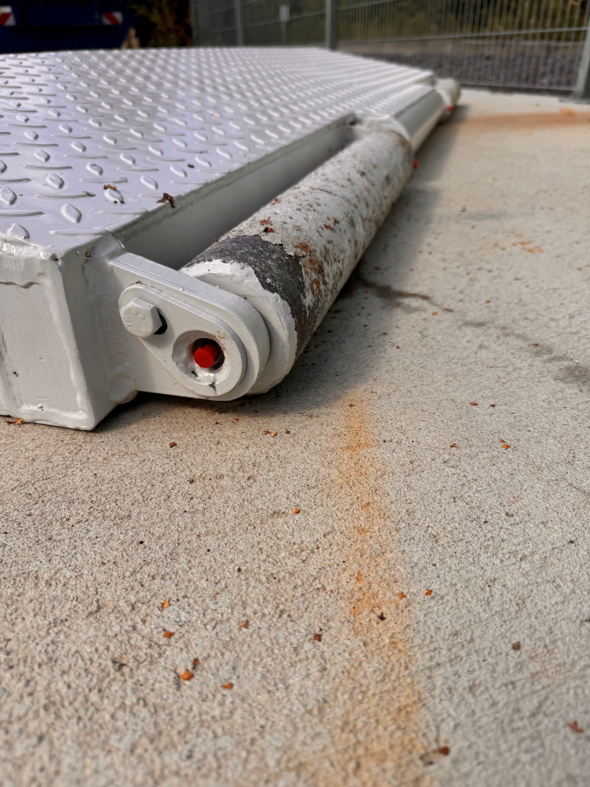 Plattform mit Schräge , Maschinen transport 