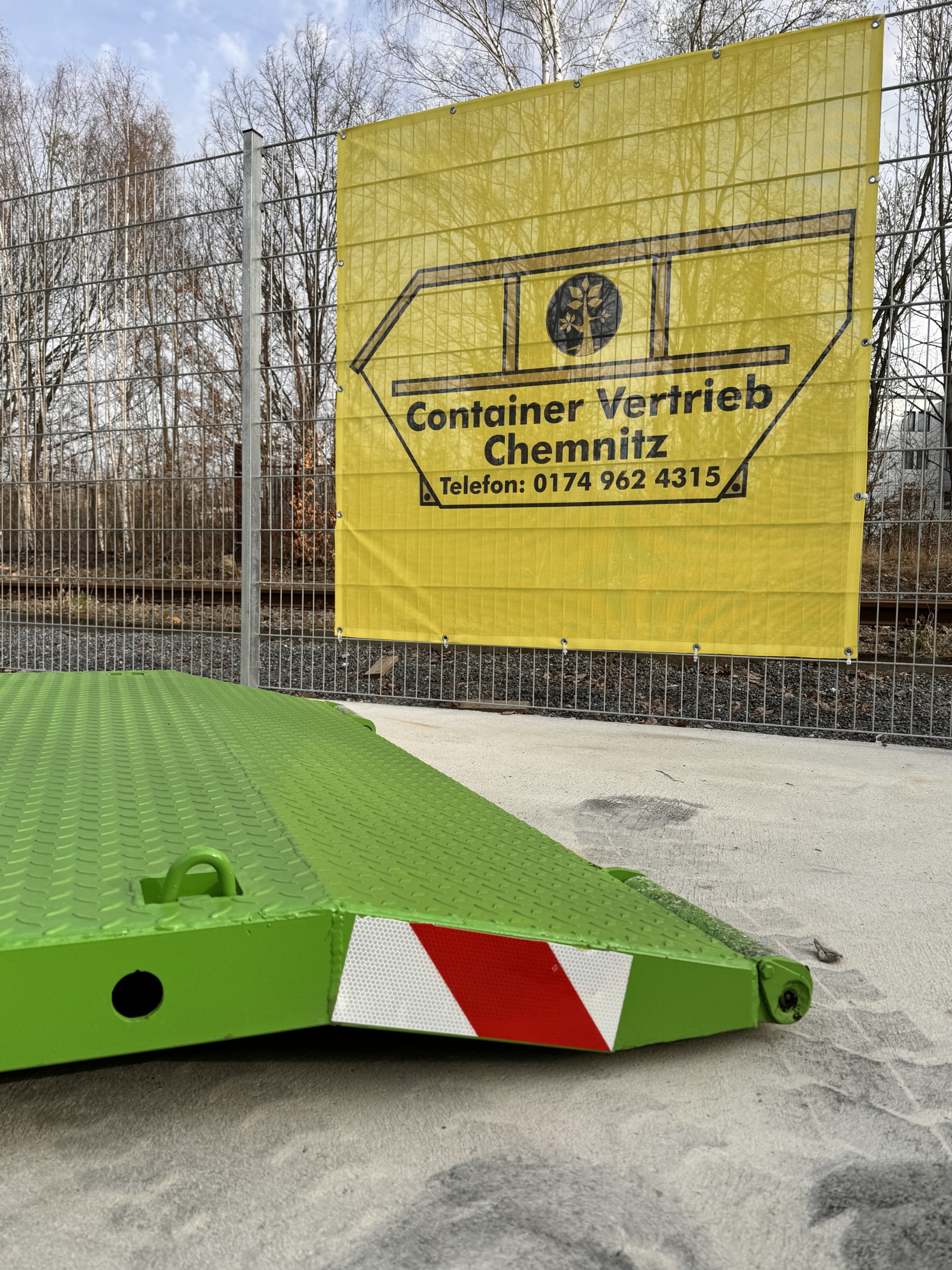 Plattform mit Schräge , Maschinen transport 