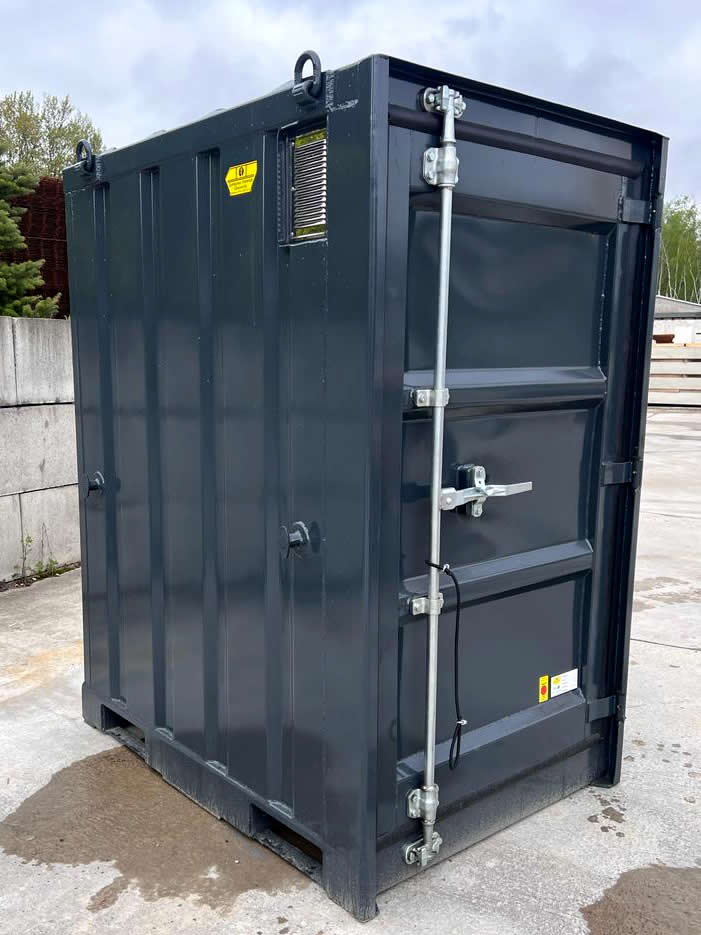 Absetzmulde Absetzcontainer Ladeklappe Stahldeckel Duraflex 
Mini Container Rollplane 