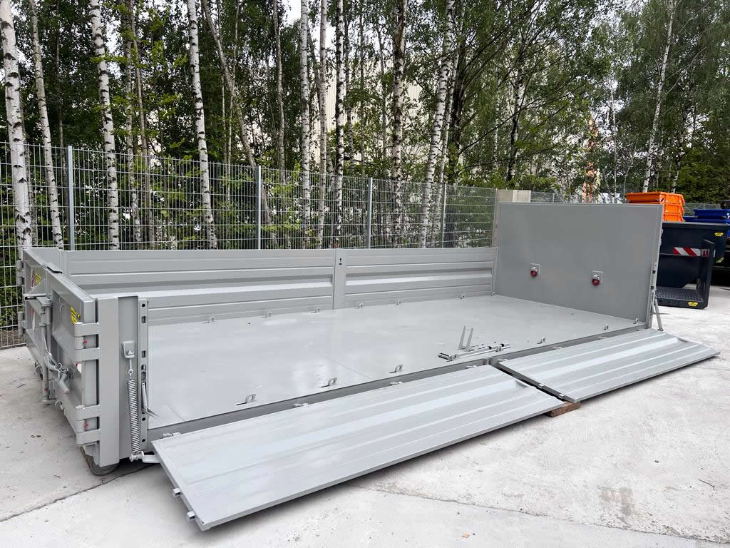 Abrollcontainer Pritsche Stahlkippaufbau Aluminium Rampen Bordwandcontainer
