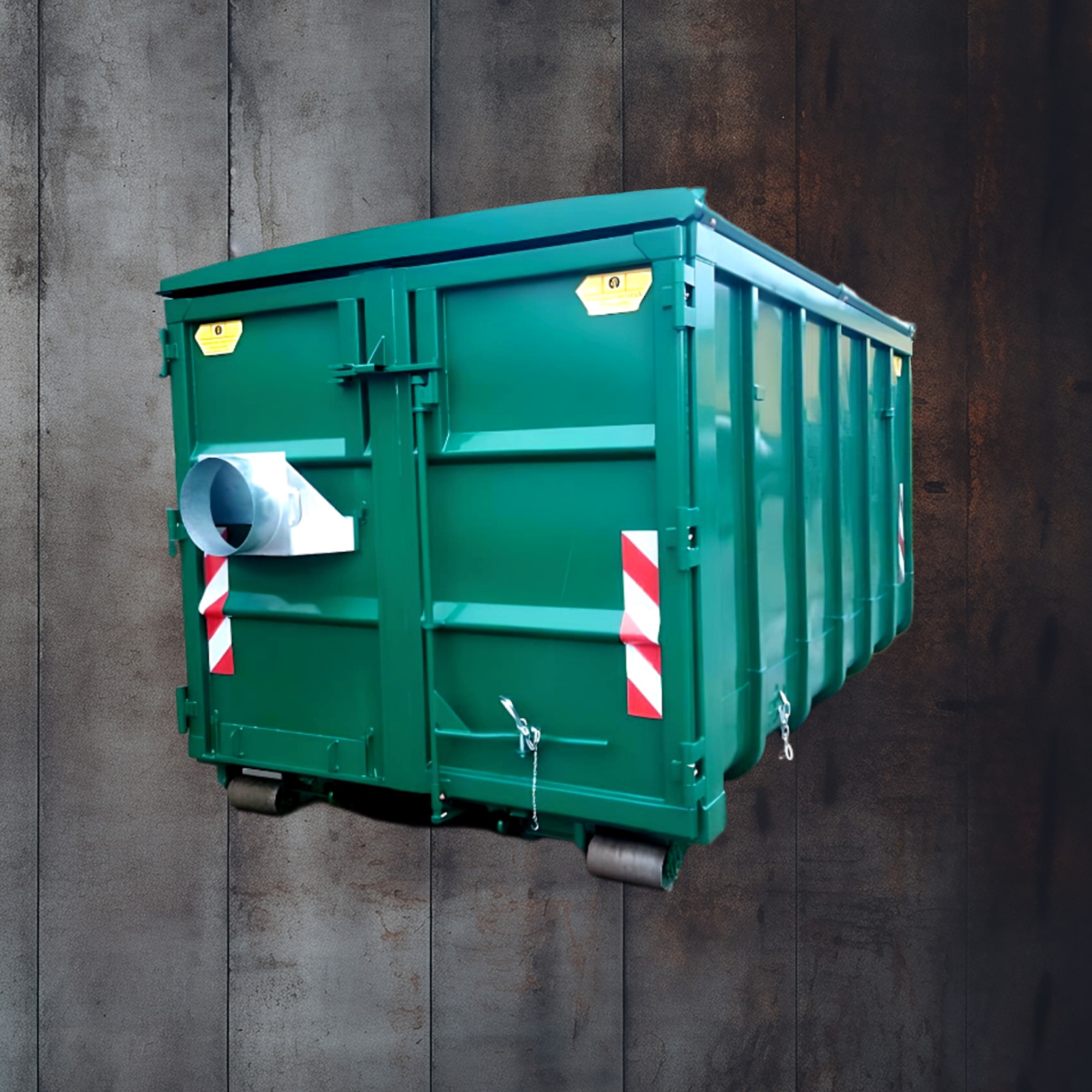 Abrollcontainer Trocknungscontainer Schlitzbrückenblech Pronar Holz und Getreide