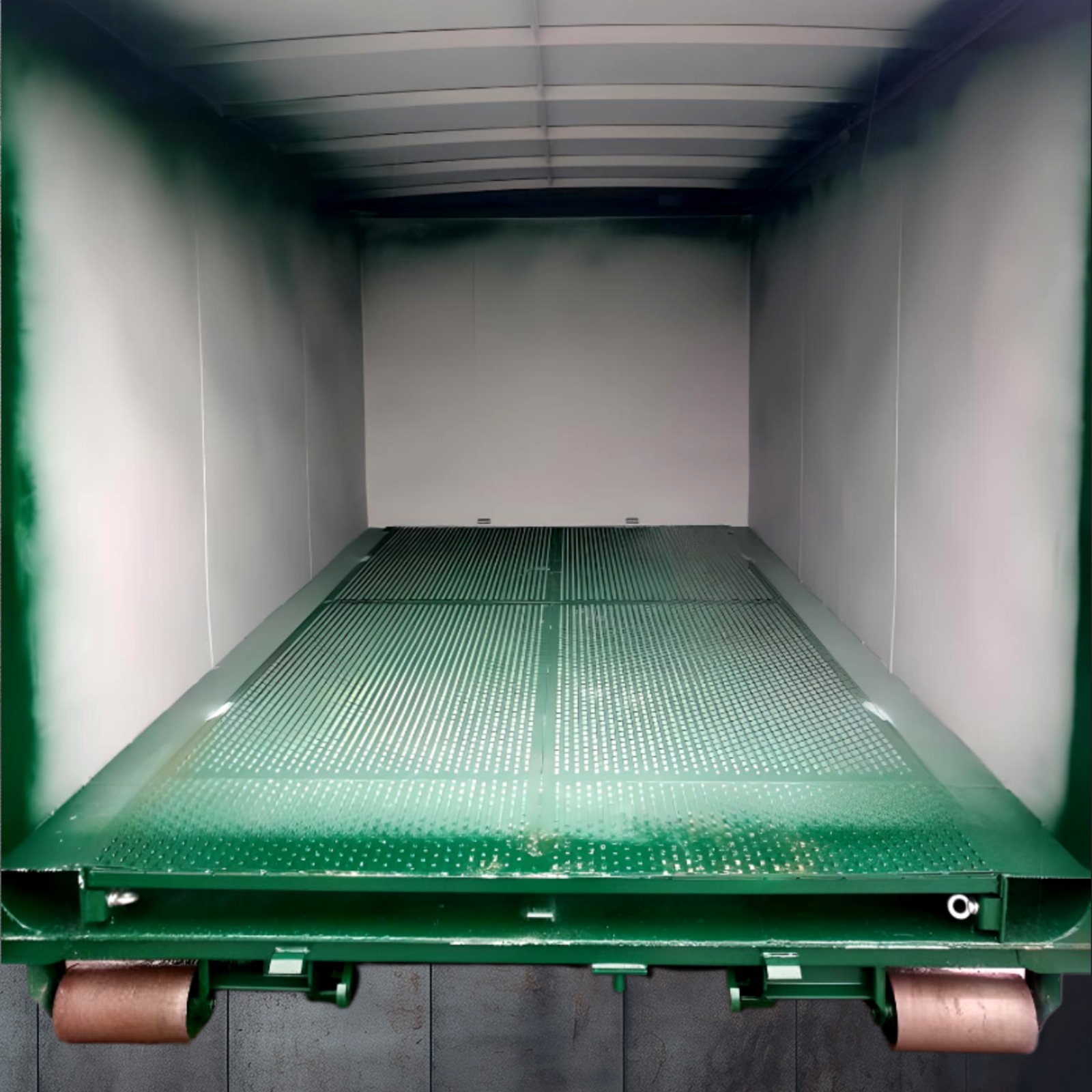 Abrollcontainer Trocknungscontainer Schlitzbrückenblech Pronar Holz und Getreide