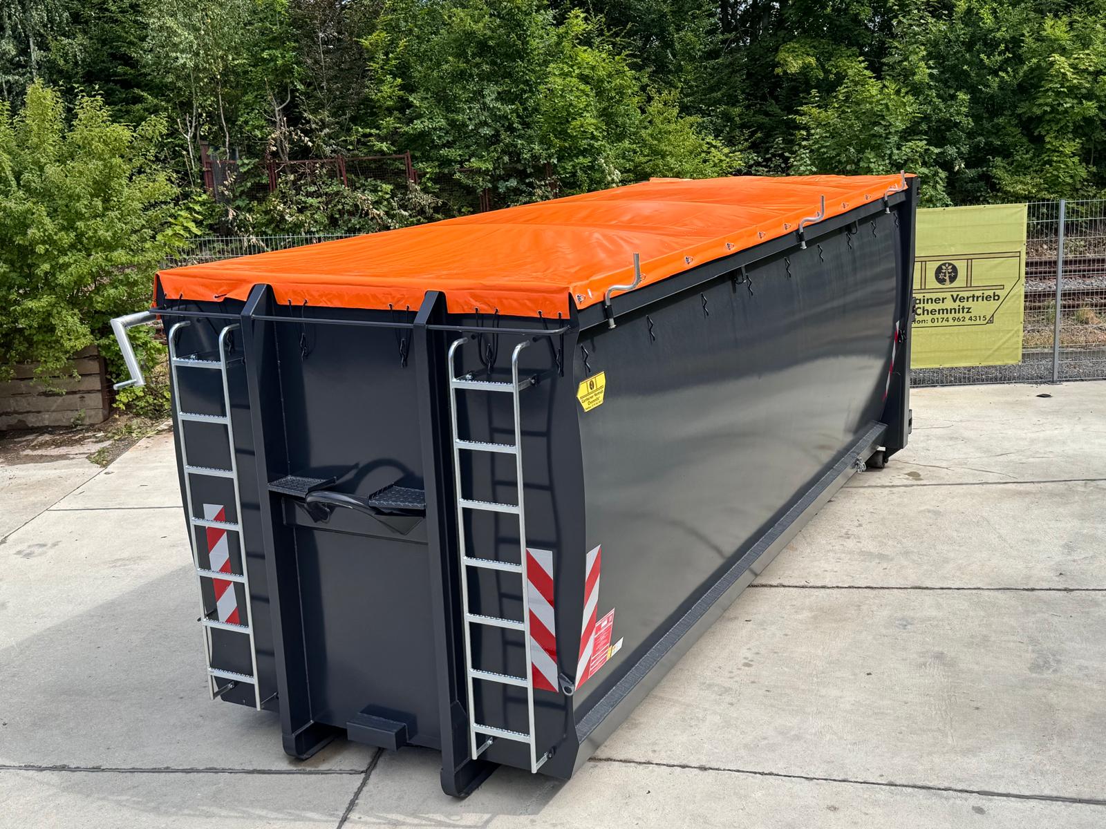 Abrollcontainer Eco Ecoline spantenlos spantenfrei Ellermann Rollplane