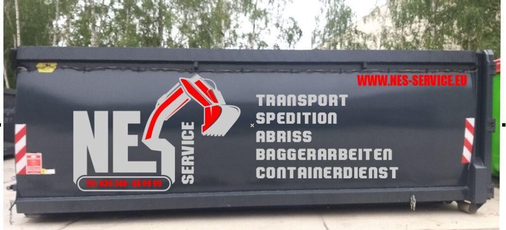 Abrollcontainer Eco spantenlos spantenfrei Löwe Container A1 Container 