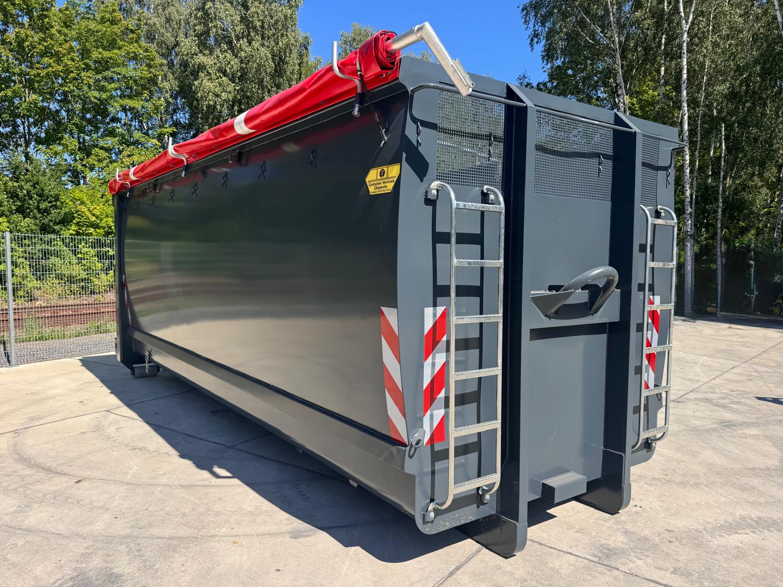 Abrollcontainer Trocknungscontainer Schlitzbrückenblech Pronar Holz und Getreide