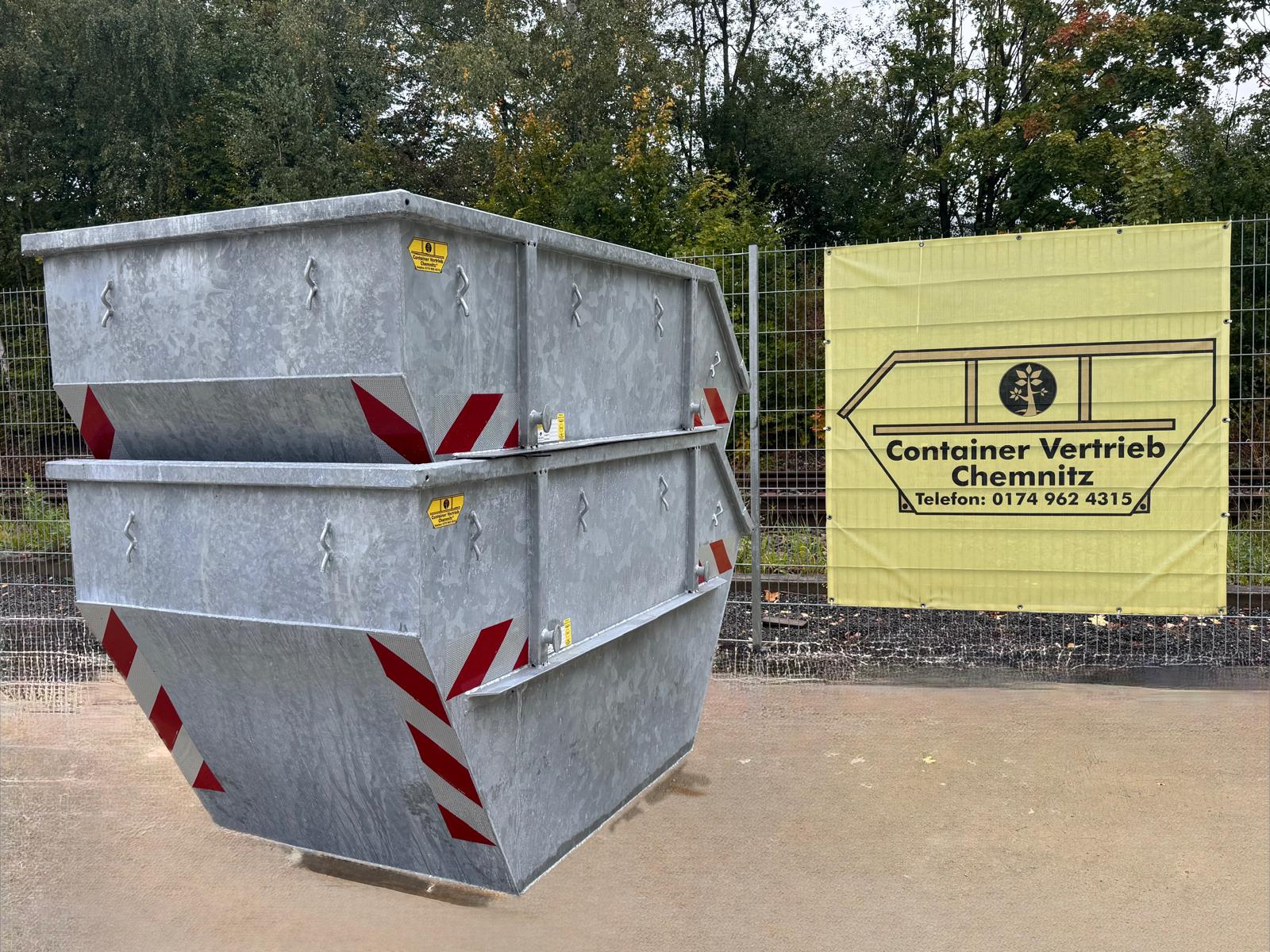 Absetzmulde Absetzcontainer Ladeklappe Stahldeckel Duraflex 
Mini Container Rollplane verzinkt